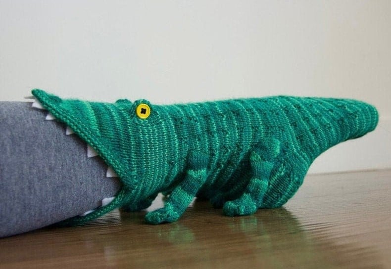 🎅Świąteczna przedsprzedaż - skarpetki 3D z dzianiny krokodylkowej