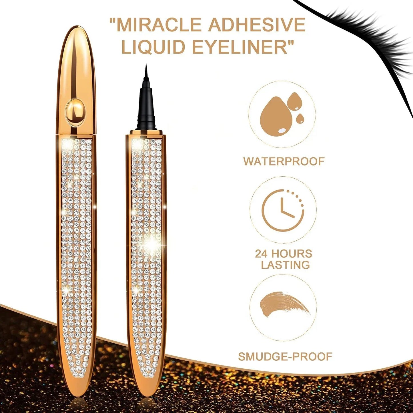 🔥🎁2023-Christmas Hot Sale🎁2023 New Self-adhesive Eyeliner Eyelash Glue Pencil