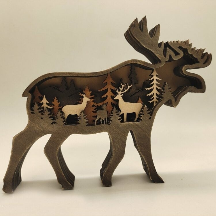 🎅Wczesna wyprzedaż świąteczna 🎁 Rzeźba 3D zwierząt leśnych w prezencie