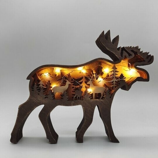 🎅Wczesna wyprzedaż świąteczna 🎁 Rzeźba 3D zwierząt leśnych w prezencie